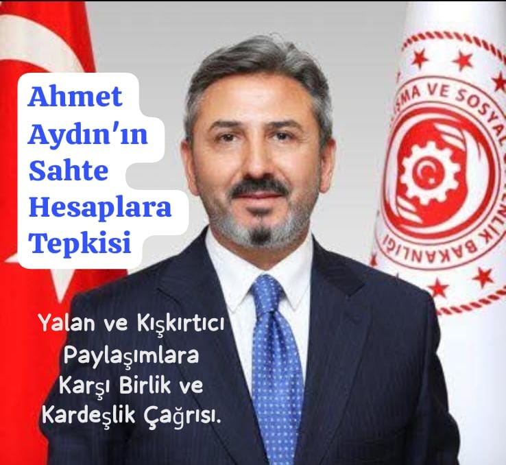 Ahmeh Aydın'ın Sahte Hesaplara Tepkisi